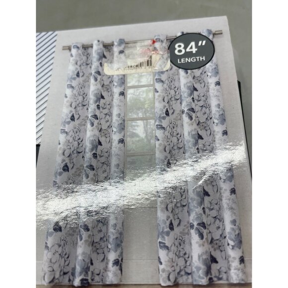 living colors window panel one tanya window panel floral 48x84" rings READ NEW - Picture 5 of 8